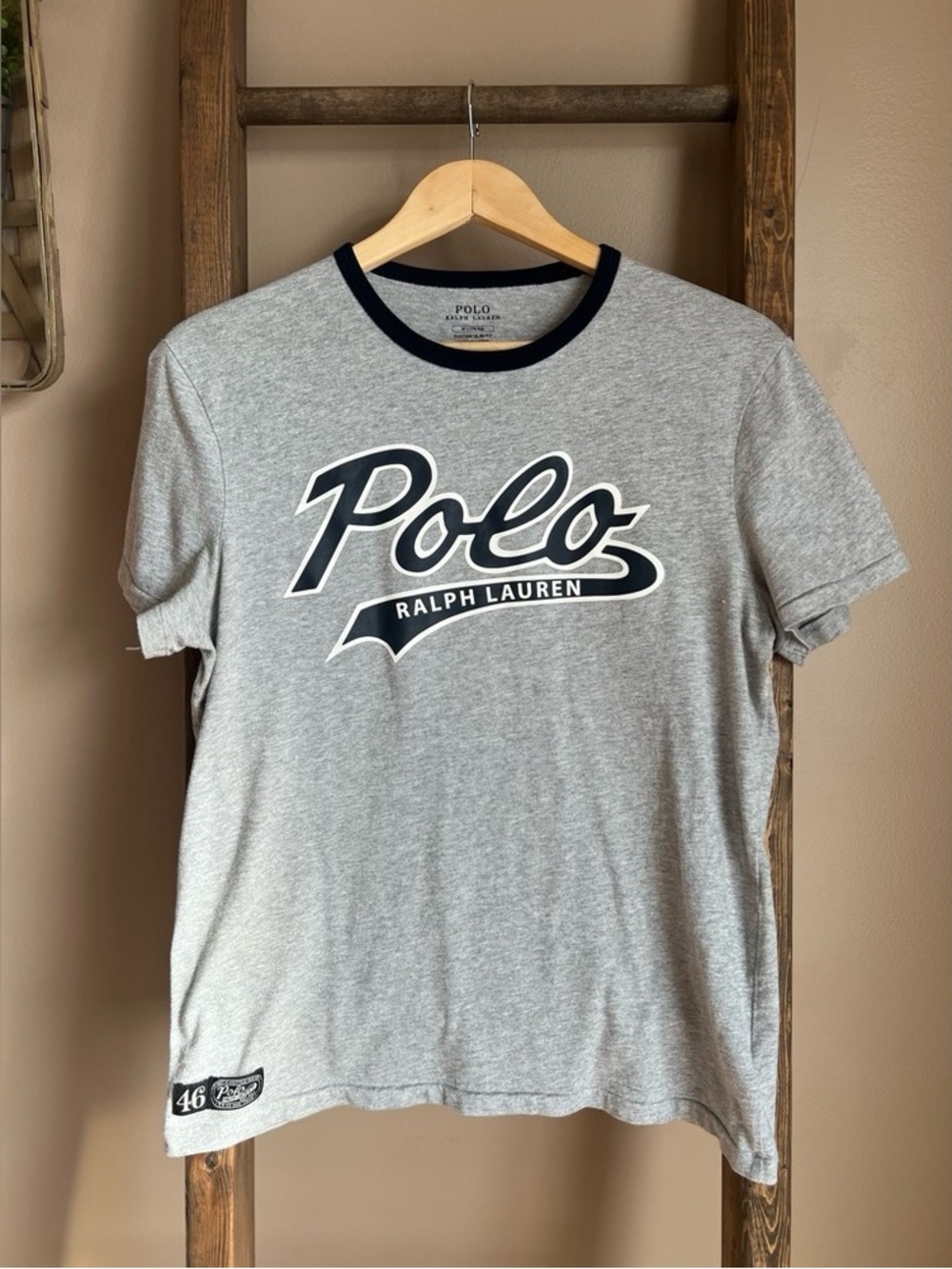 Polo by Ralph Lauren Heather Gray Logo Ringer Tee